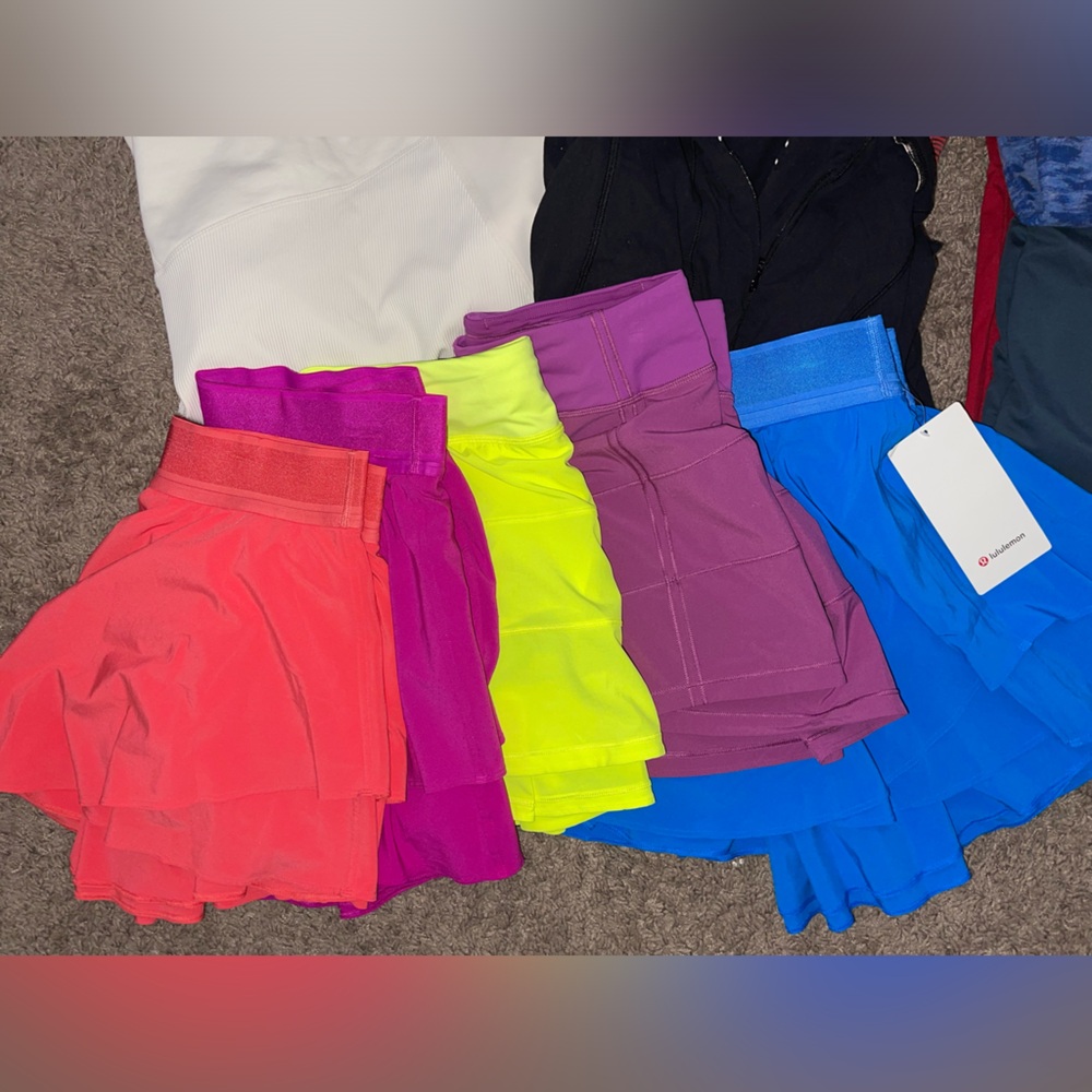 Lot of 5 lululemon tennis skirts